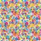 Multicolored floral seamless pattern