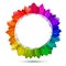 Multicolored flower, vector concept