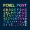 Multicolored Gradient Pixel Font, Alphabet