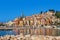 Multicolored houses of Menton, France.