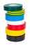 Multicolored insulating tapes roll