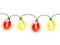 MultiColored lamp festive garland. Glowing christmas lights. Seamless