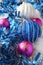 Multicolored large Christmas balls