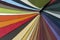 Multicolored leather samples - closeup