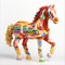 Multicolored Lego Horse With Realistic Rendering And Classical Proportions