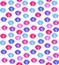 Multicolored lips seamless pattern on white background.