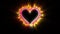 Multicolored love heart shaped Valentines Day shockwave burst copy space 60fps