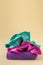 Multicolored microfiber napkins for washing