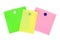 Multicolored note paper