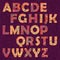 Multicolored paisley alphabet