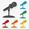 Multicolored paper stickers - Microphone