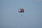 Multicolored Parasail in flight