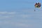 Multicolored Parasail in flight