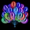 Multicolored party balloons birthday decoration