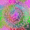Multicolored pink bubbles spheres forms abstract texture