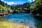 Multicolored pool in jiuzhaigou,World Natural Heritage