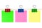 Multicolored post-it note paper