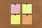 Multicolored post it notes