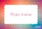 Multicolored rainbow bright photo frame for your photos