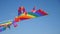 multicolored rainbow lgbt kite air flies on the background