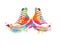 Multicolored rainbow sneakers. Vector illustration