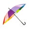 Multicolored rainbow umbrella