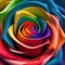 multicolored rose close-up.