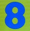 Multicolored Rubber Digit Number Eight