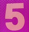 Multicolored Rubber Digit Number Five