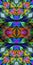 Multicolored seamless background in stained glass window style.