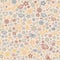 Multicolored seamless pattern of flowers
