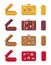 Multicolored Set of Suitcases Vector Illustration