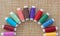Multicolored sewing threads. Spools of thread for sewing. The concept of sewing accessories