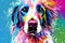 Multicolored shaggy dog