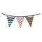 Multicolored silhouette decorative flags party hanging