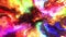 Multicolored smoke animation. Motion. Colored clouds of smoke in 3D format spreading over the entire background.