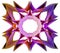 Multicolored Square Mandala Isolated Design Element