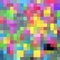 Multicolored squares pink yellow design, galaxy background, abstract texture