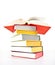 Multicolored stacked books