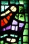 Multicolored stained glass window