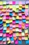 multicolored sticky notes on a brainstorming board