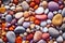 Multicolored stones, creating a stunning and diverse mosaic