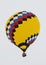 Multicolored striped balloon