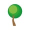 Multicolored tree sign icon. Vector illustration eps 10