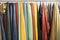 Multicolored trendy leather textures samples for furniture upholstery and interior design