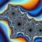 Multicolored twisted fractal ray design background