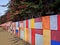 Multicolored Wall in the Street