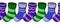 Multicolored warm knitted socks in cartoon style, seamless horizontal border pattern