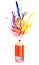 Multicolored watercolor splashes from pensil. Vector illustration EPS10