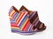 Multicolored wedges shoes